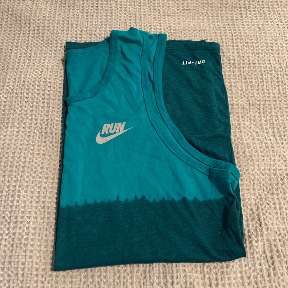 Nike Run Teal Dri-Fit Tank (like new)